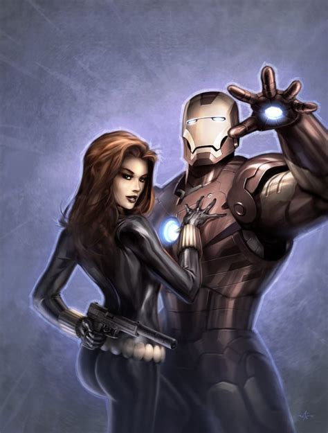 Iron Man x Black Widow .